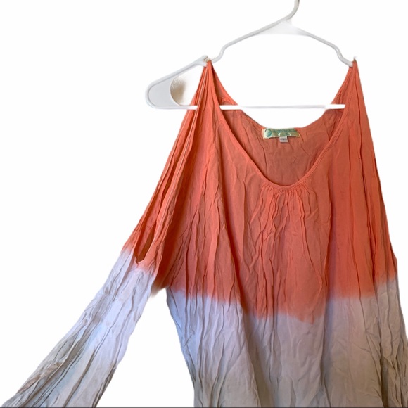 Angels by the sea cold shoulder ombré top large - Picture 2 of 4